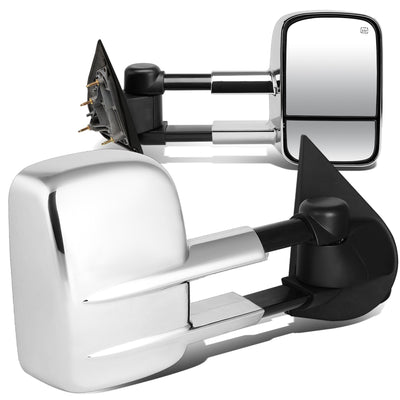 D-Motoring - Towing Mirrors - Powered+Heated - Chrome - Pair - 14-17 Silverado 1500 / 2500 / 3500 / Sierra 1500 / 2500 /3500 - 1