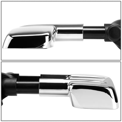 D-Motoring - Towing Mirrors - Powered+Heated - Chrome - Pair - 14-17 Silverado 1500 / 2500 / 3500 / Sierra 1500 / 2500 /3500 - 4