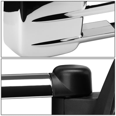 D-Motoring - Towing Mirrors - Powered+Heated - Chrome - Pair - 14-17 Silverado 1500 / 2500 / 3500 / Sierra 1500 / 2500 /3500 - 5