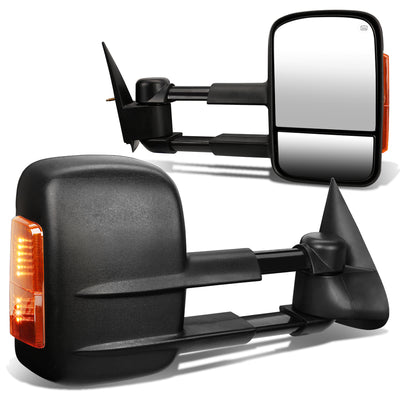 D-Motoring - Towing Mirrors - With LED Turn Singal Light - Powered+Heated - Amber Corner - Pair - Silverado / Tahoe / Suburban / Sierra / Yukon - 1