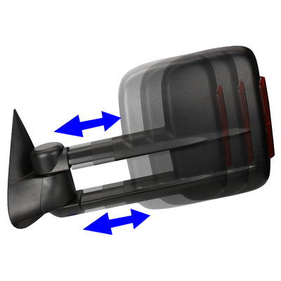 D-Motoring - Towing Mirrors - With LED Turn Singal Light - Powered+Heated - Amber Corner - Pair - Silverado / Tahoe / Suburban / Sierra / Yukon - 2