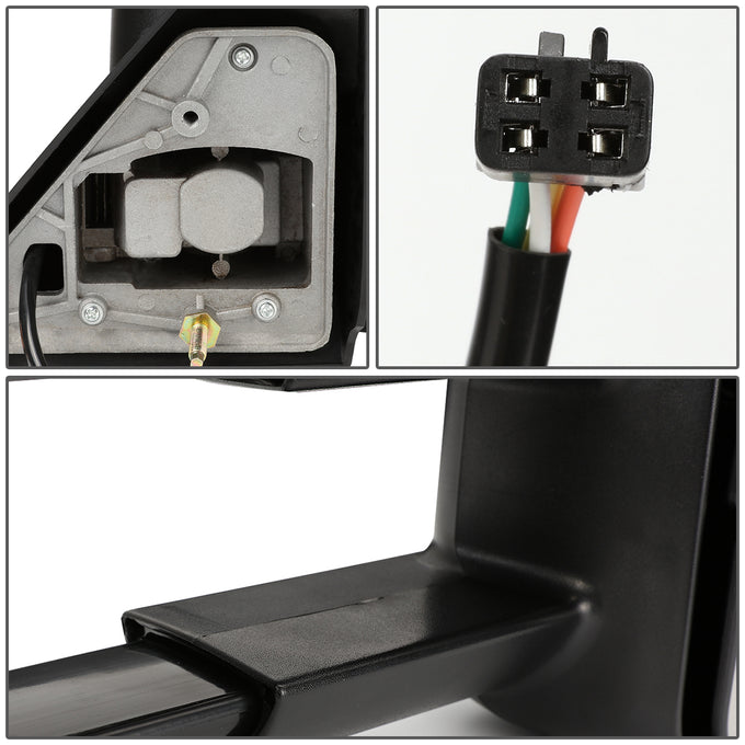 D-Motoring - Towing Mirrors - Powered - Extendable - Black - Tahoe / Yukon / GMC C(K) 1500 / 2500 / C(K) 3500 - 5
