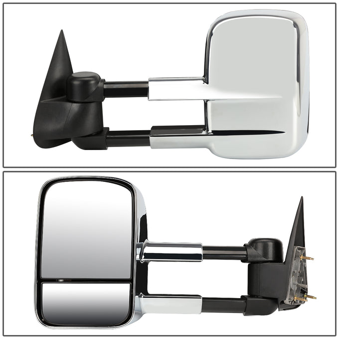 D-Motoring - Towing Mirrors - Powered - Extendable - Chrome - Tahoe / Yukon / GMC C(K) 1500 / 2500 / C(K) 3500 - 3