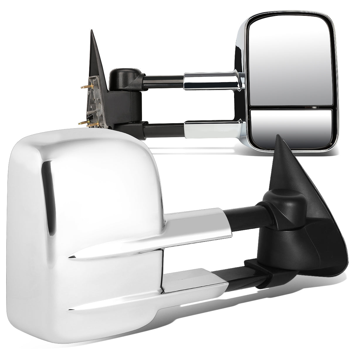 D-Motoring - Towing Mirrors - Extendable - Pair - Chrome - Tahoe / Yukon / GMC C(K) 1500 / 2500 / C(K) 3500 - 1