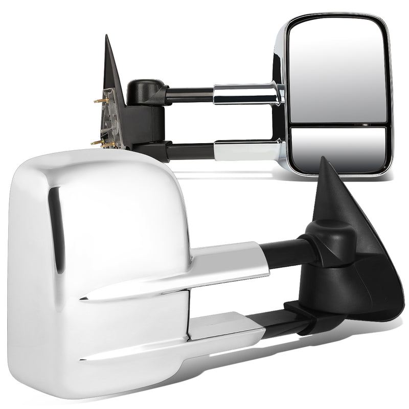 D-Motoring - Towing Mirrors - Extendable - Pair - Chrome - Tahoe / Yukon / GMC C(K) 1500 / 2500 / C(K) 3500 - 1