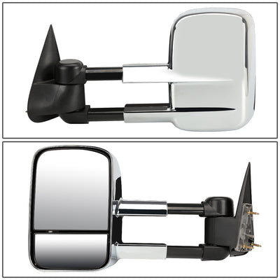 D-Motoring - Towing Mirrors - Extendable - Pair - Chrome - Tahoe / Yukon / GMC C(K) 1500 / 2500 / C(K) 3500 - 3