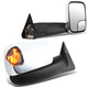 D-Motoring - Towing Mirrors - With LED Turn Singal Light - Powered - Pair - Dodge RAM 1500 / 2500 / 3500 - 1