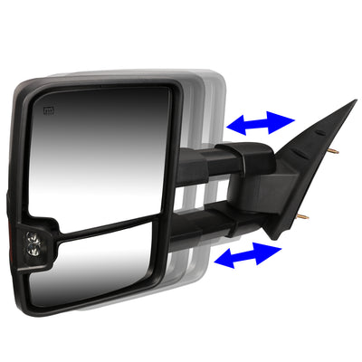 Powered Heated Towing Mirrors (Pair)<br>07-13 Chevy Silverado 1500, GMC Sierra 1500