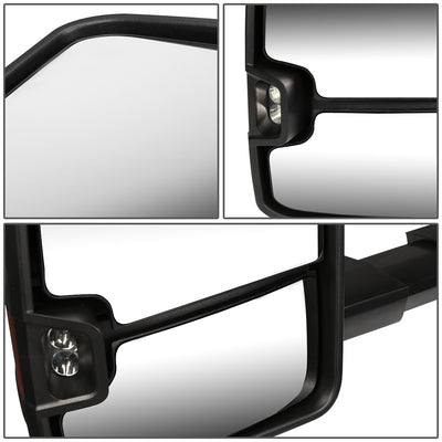 D-Motoring - Towing Mirrors - With LED Turn Singal Light - Manual Telescope - Silverdo / Suburban / Tahoe / GMC Yukon / Sierra - 5