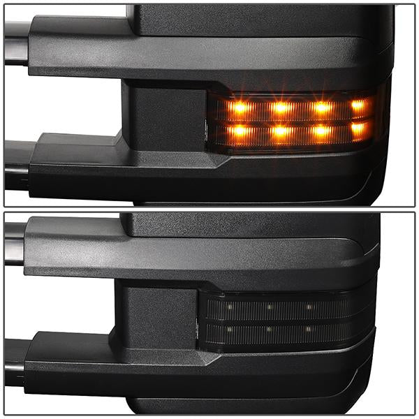 Towing Mirrors - Powered+Heated+Led Turn Signal - Pair - TWM-030-T888-BK-SM - 5