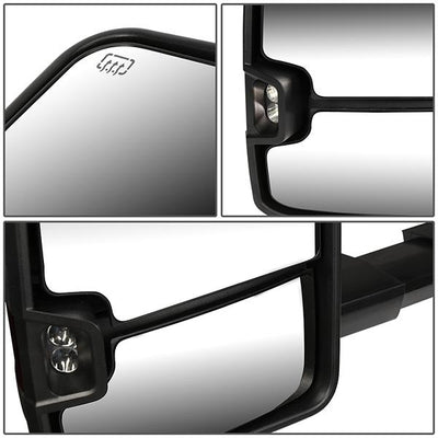 Towing Mirrors - Powered+Heated+Led Turn Signal - Pair - TWM-030-T888-BK-SM - 6