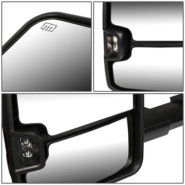 Towing Mirrors - Powered+Heated+Led Turn Signal - Pair - TWM-030-T888-BK-SM - 6