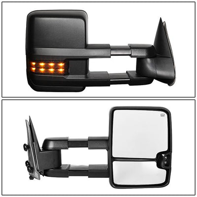 Towing Mirror - Powered+Heated+Led Turn Signal - Right Side - TWM-030-T888-BK-SM-R - 2