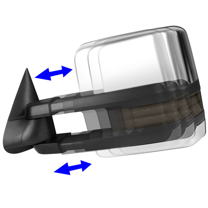 Chrome Powered Heated Towing Mirrors (Pair)<br>99-06 Chevy Silverado, GMC Sierra
