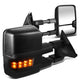D-Motoring - Towing Mirrors - Powered - Black Housing - W/ Smoked LED Signal - Pair - 88-02 Chevy/GMC C/K - 1