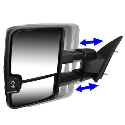 Manual Towing Mirrors (Pair)<br>88-98 Chevy GMC C/K 1500, 95-99 Tahoe