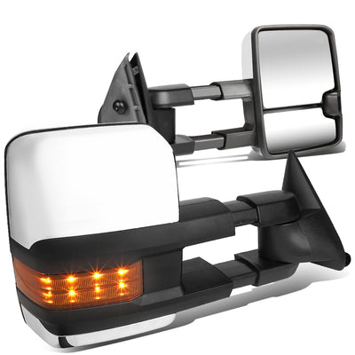 D-Motoring - Towing Mirrors - With LED Turn Singal Light - Powered - Tahoe / Yukon / GMC C(K) 1500 / 2500 / C(K) 3500  - 1