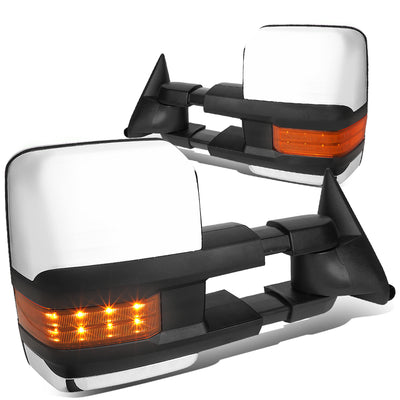 Chrome Powered Towing Mirrors (Pair)<br>88-98 Chevy GMC C/K 1500, 95-99 Tahoe