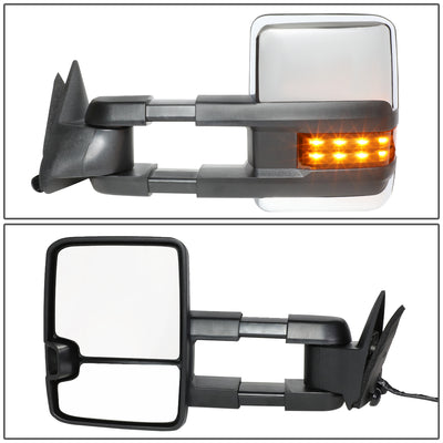 Chrome Powered Towing Mirrors (Pair)<br>88-98 Chevy GMC C/K 1500, 95-99 Tahoe