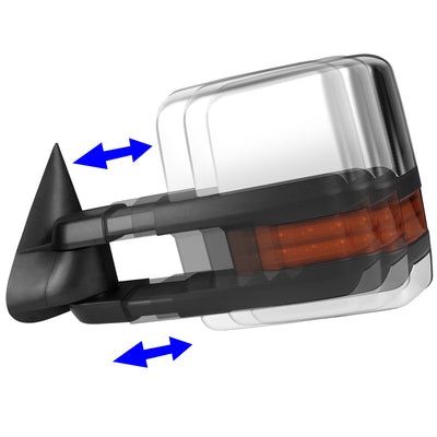 Chrome Powered Towing Mirrors (Pair)<br>88-98 Chevy GMC C/K 1500, 95-99 Tahoe