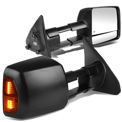 D-Motoring - Towing Mirrors - With LED Turn Singal Light - Powered+Heated - Telescoping - Pair - Toyota Tundra - 1