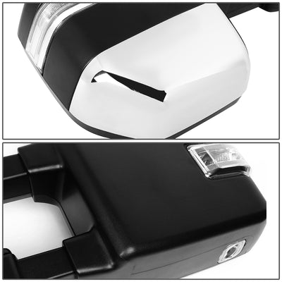 Chrome Powered Heated Towing Mirrors (Pair)<br>08-16 Ford F250 F350 F450 F550 Super Duty