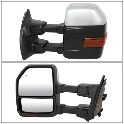 Towing Mirrors - Powered - W/Led Turn Signal+Heated - Pair - TWM-057-T999-CH-AM - 2