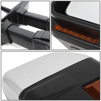 Towing Mirrors - Powered - W/Led Turn Signal+Heated - Pair - TWM-057-T999-CH-AM - 5