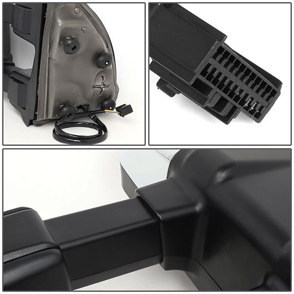 Towing Mirrors - Powered - W/Led Turn Signal+Heated - Pair - TWM-057-T999-CH-AM - 7