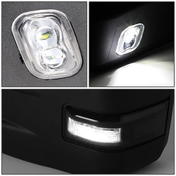 15-18 Ford F-150 Tow Towing Mirrors - LED Turn Signal - Powered Heated - Pair - TWM-058-T888-BK-SM - 6