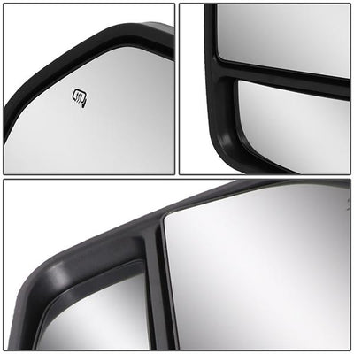 15-18 Ford F-150 Tow Towing Mirrors - LED Turn Signal - Powered Heated - Pair - TWM-058-T888-BK-SM - 7