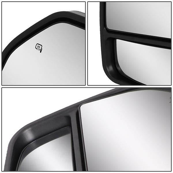 15-18 Ford F-150 Tow Towing Mirrors - LED Turn Signal - Powered Heated - Pair - TWM-058-T888-BK-SM - 7