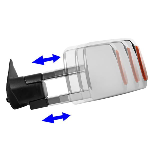 DNA Motoring Tow Mirrors For Toyota Tacoma 2005-2015 – Heated, Powered, Black Pair, Direct Replacement