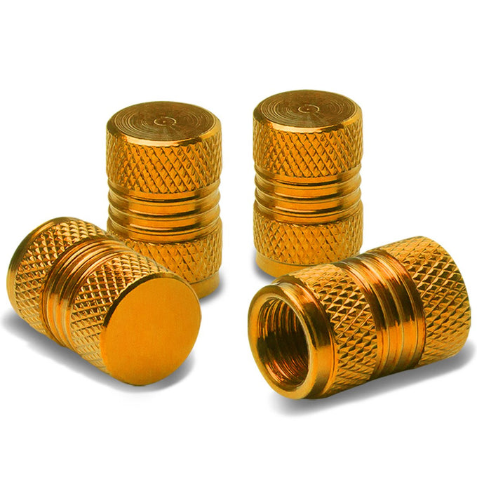 4PCS Aluminum Knurled Tires Stem Caps [A Variety of Color Options]<br>Universal