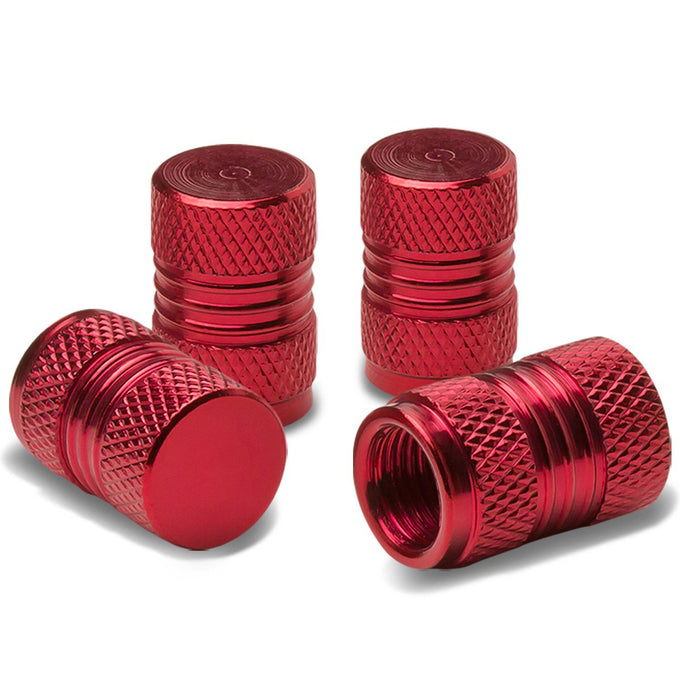 4PCS Aluminum Knurled Tires Stem Caps [A Variety of Color Options]<br>Universal
