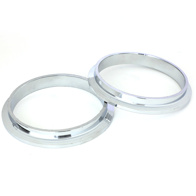 3.5 in. Turbo Exhaust Downpipe V-band Clamp w/ Flange 2 Packs - Stainless Steel