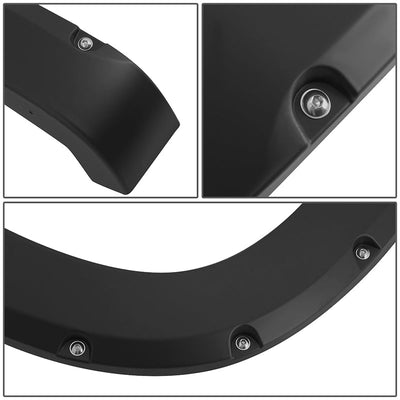 Pocket Style Black Fleetside Fender Flares<br>07-13 GMC Sierra 1500 2500HD 3500HD
