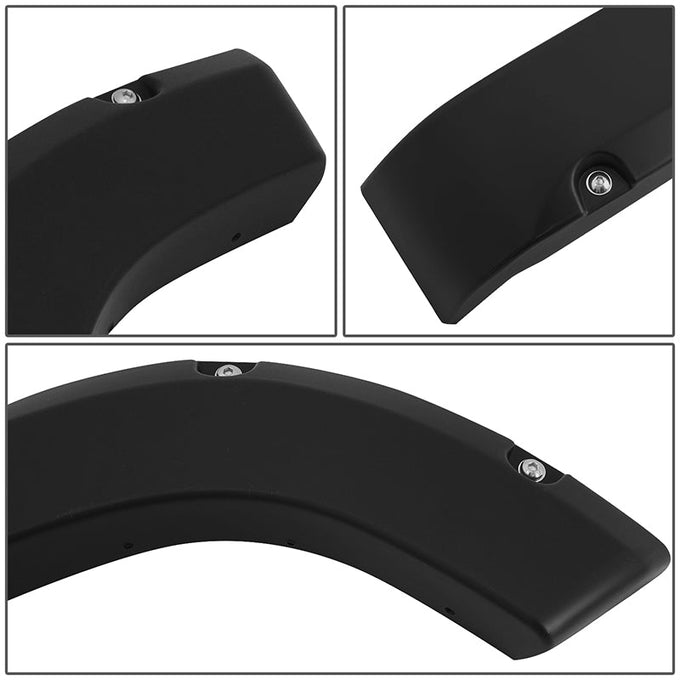 Pocket Style Black Fleetside Fender Flares<br>07-13 GMC Sierra 1500 2500HD 3500HD