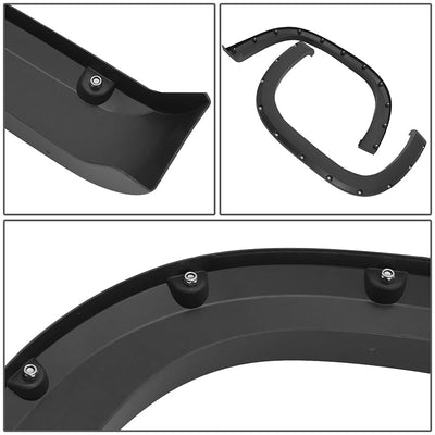Pocket Style Black Fleetside Fender Flares<br>07-13 GMC Sierra 1500 2500HD 3500HD