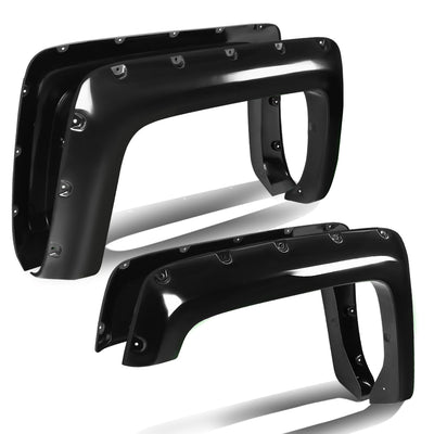 D-Motoring - Fender Flares - 69.3 in. Bed - Pocket-Riveted - Matte - Chevy Silverado 1500 / 2500 / 3500 - 1