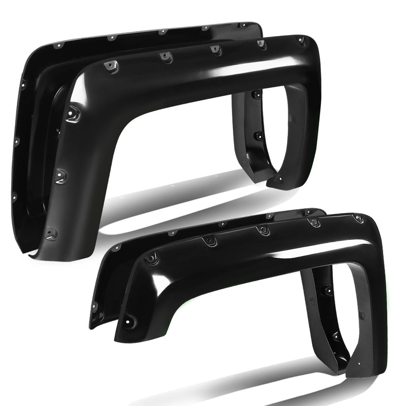 D-Motoring - Fender Flares - 69.3 in. Bed - Pocket-Riveted - Matte - Chevy Silverado 1500 / 2500 / 3500 - 1