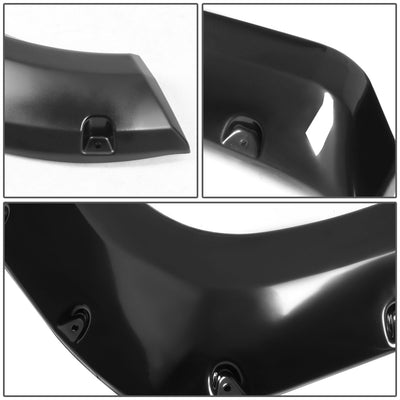D-Motoring - Fender Flares - 69.3 in. Bed - Pocket-Riveted - Matte - Chevy Silverado 1500 / 2500 / 3500 - 2