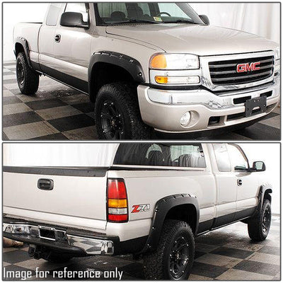 D-Motoring - Fender Flares - 3 in. - 78.7 in./97.6 in. Bed - Textured - Pocket-Riveted - Chevy Silverado / GMC Sierra - 7