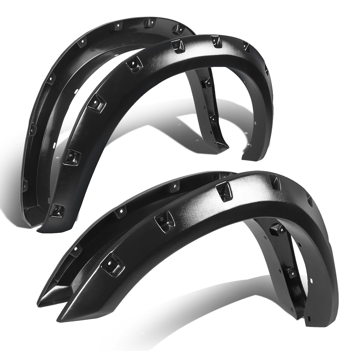 D-Motoring - Fender Flares - 3 in. - Pocket-Riveted - Textured - Dodge Ram 1500 - 1