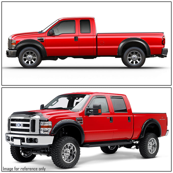 D-Motoring - Fender Flares - 3 in. - Texture Matte - Pocket-Riveted - Ford F-250 / F-350 - 7