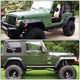 D-Motoring - Fender Flares - 7 in. - Textured - Pocket-Riveted - Jeep Wrangler - 7
