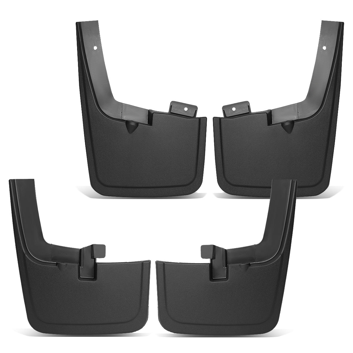 D-Motoring - Mud Flaps - For 15-18 Ford F150 W/ Oe Wheel Lip Moulding Heavy Duty Mud Guard Splash Flaps - 1