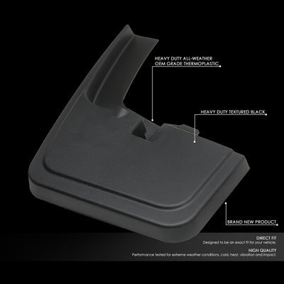 D-Motoring - Mud Flaps - For 15-18 Ford F150 W/ Oe Wheel Lip Moulding Heavy Duty Mud Guard Splash Flaps - 2