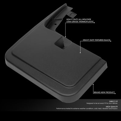 D-Motoring - Mud Flaps - For 15-18 Ford F150 W/O Oe Wheel Lip Moulding Heavy Duty Mud Guard Splash Flaps - 2