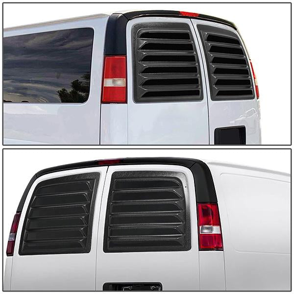 Rear Window Louvers97-17 Chevy Express GMC Savana 1500 2500 3500